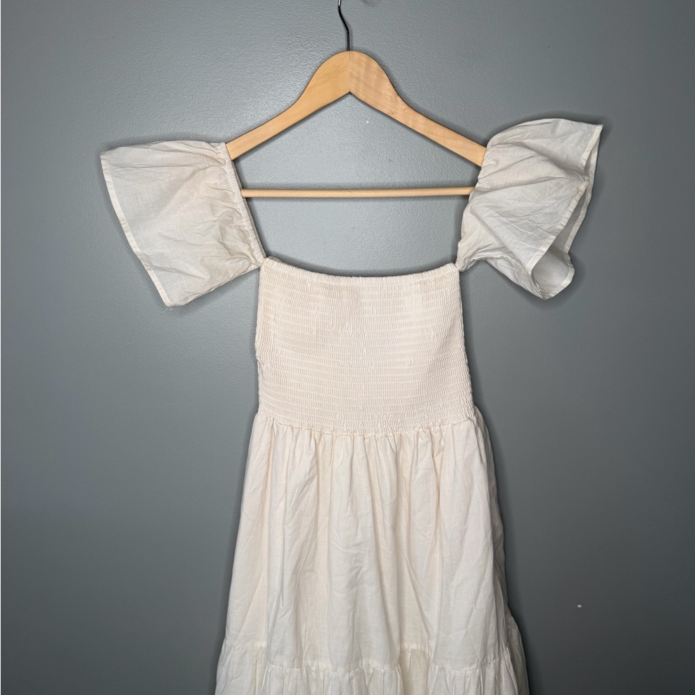 Petal & Pup Smocked Tiered Flutter Sleeve Maxi - Picture 4 of 11